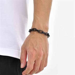 Giaca zwart gecoat stalen armband 20cm