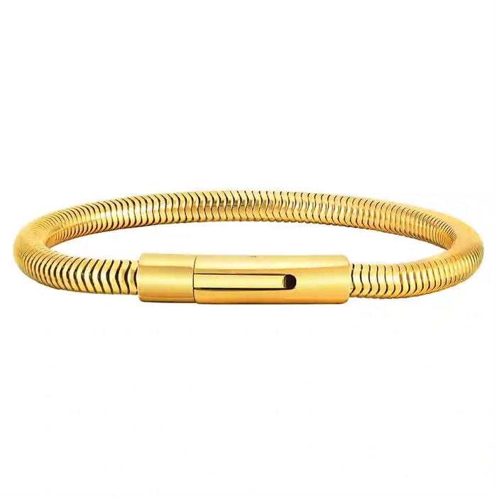 Gouden slangenarmband van roestvrij staal 20,5 cm